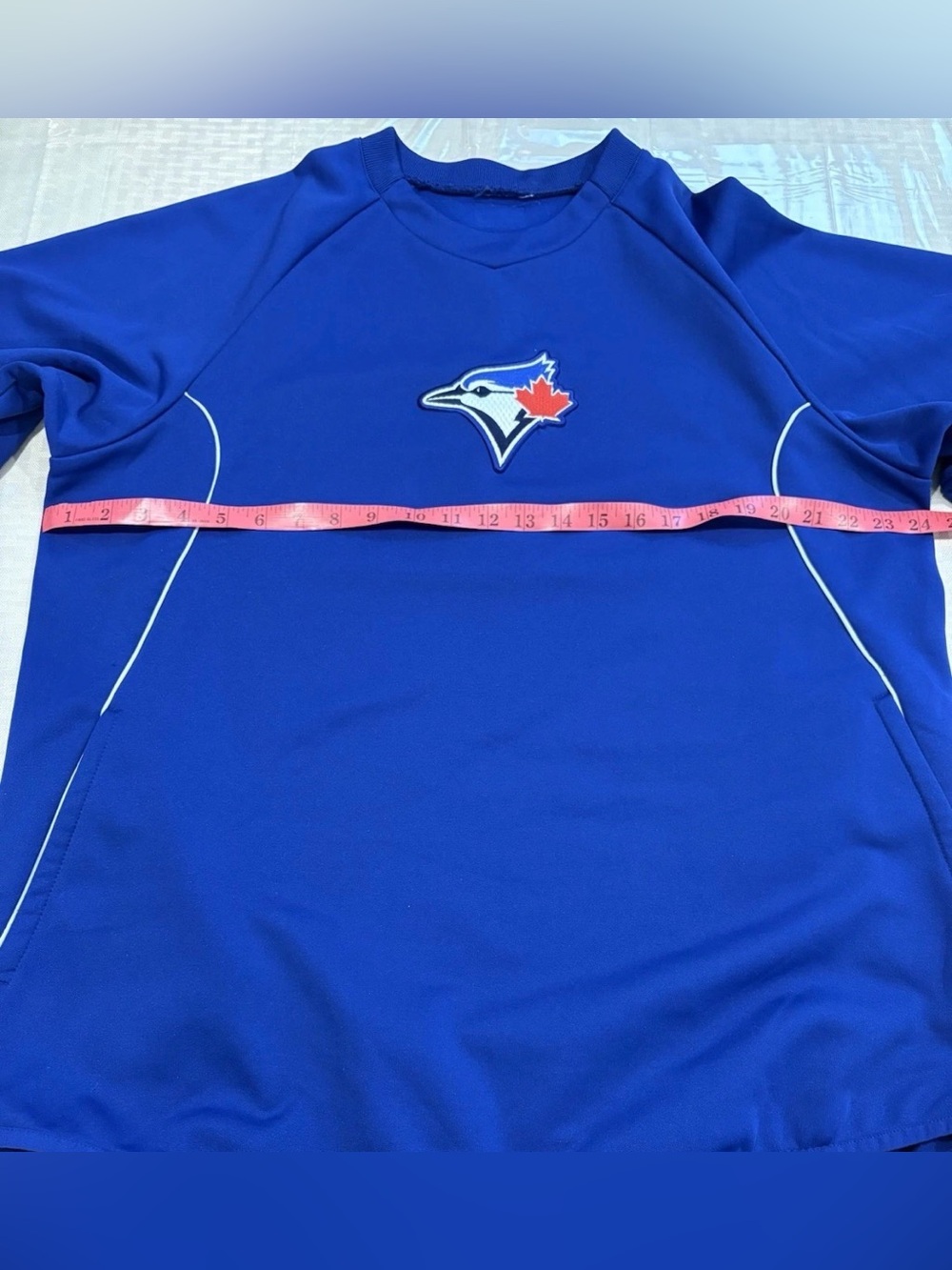 Toronto Blue Jays Majestic Pullover Warm Up Therma Base Sweatshirt - Picture 9 of 10